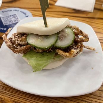 Momosan Ramen Boston - Soft shell crab bun - Bars Near Me - Boston, Massachusetts
