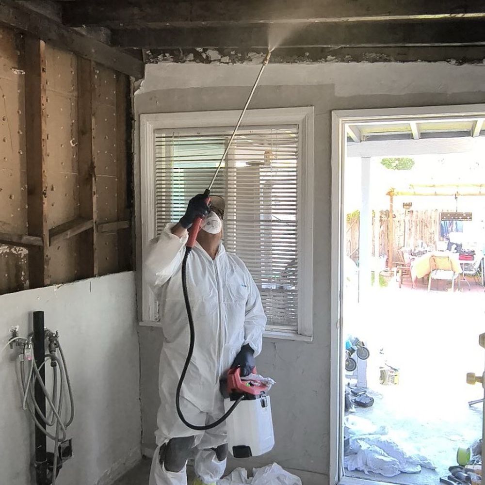 Spray down of the area. Spray down of the area.
