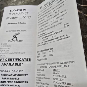 County Farm Bagels - Menu - Sandwiches Near Me - Winfield, Illinois
