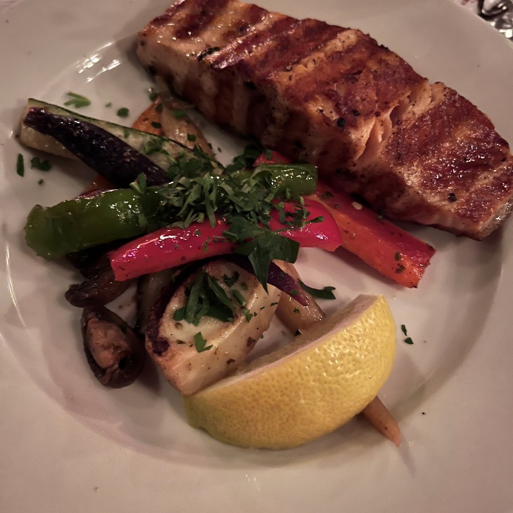 Antique Garage Soho - Grilled Salmon - Mediterranean Near Me - New York, New York Antique Garage Soho - Grilled Salmon - Mediterranean Near Me - New York, New York
