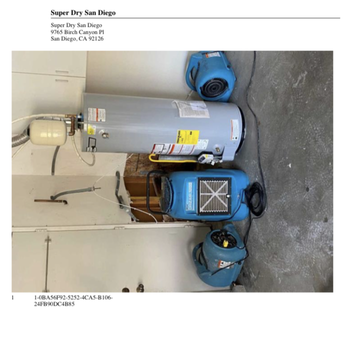 Mighty Dry San Diego - Set-up after demo side view - Damage Restoration Near Me - San Diego, California