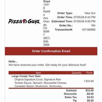 Pizza Guys - Pizza Near Me - Orange, California Pizza Guys - Pizza Near Me - Orange, California