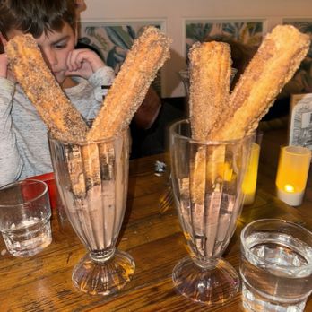 Carla - Churros with chocolate ice cream - New American Near Me - New York, New York Carla - Churros with chocolate ice cream - New American Near Me - New York, New York