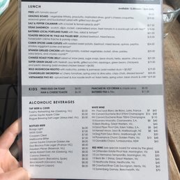 Lunch menu December 2016