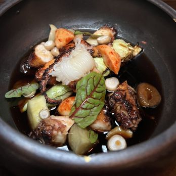 Sparrow + Wolf - Octopus sukiyaki ($24) - New American Near Me - Las Vegas, Nevada Sparrow + Wolf - Octopus sukiyaki ($24) - New American Near Me - Las Vegas, Nevada