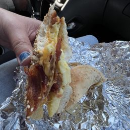 Bacon, egg & cheese on sesame bagel. REALLY GOOD! Bacon, egg & cheese on sesame bagel. REALLY GOOD!