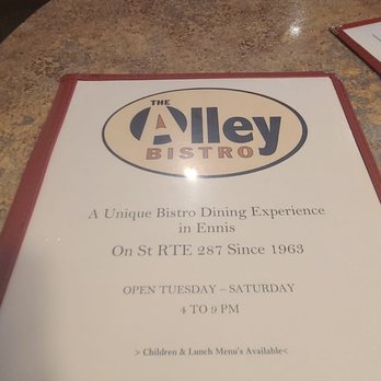 Alley Bistro - the menu for the restaurant - American Near Me - Ennis, Montana