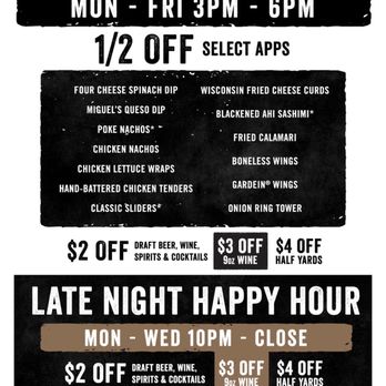 Yard House - HH menu - New American Near Me - Carlsbad, California Yard House - HH menu - New American Near Me - Carlsbad, California