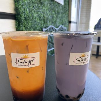 Sago Tea Bar ATBP - Thai and Taro flavored milk tea. - Bubble Tea Near Me - Apopka, Florida