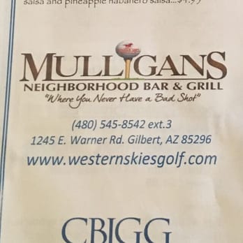 Mulligans Grill - Logo with address - American Near Me - Gilbert, Arizona