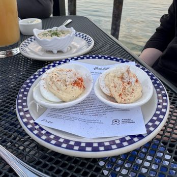 Duke's Seafood Tacoma - Dungeness Crabby Deviled Egg - Seafood Near Me - Tacoma, Washington Duke's Seafood Tacoma - Dungeness Crabby Deviled Egg - Seafood Near Me - Tacoma, Washington