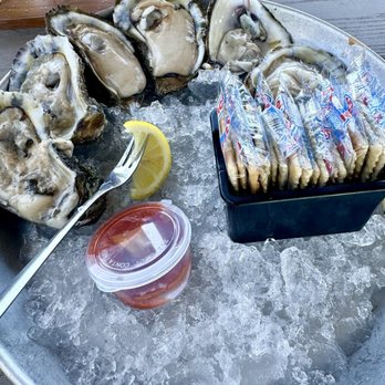 Anna Maria Oyster Bar - Pier - Half dozen oysters (raw) - huge! - Seafood Near Me - Bradenton Beach, Florida