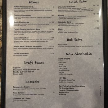 Hisui Sushi - Menu drinks! - Japanese Near Me - Folsom, California
