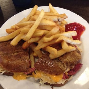 Rusty Tractor - Rueben Sandwich w/ Fries. Very good sandwich. - Steakhouses Near Me - Kensington, Kansas