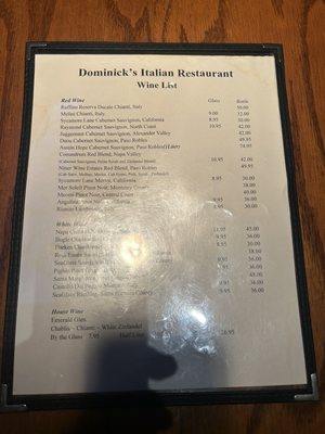 Menu photo 6 Dominicks Italian Restaurant Oxnard, CA