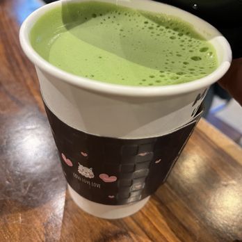GREY Cafe - Hot Matcha Latte - Cafes Near Me - Flushing, New York