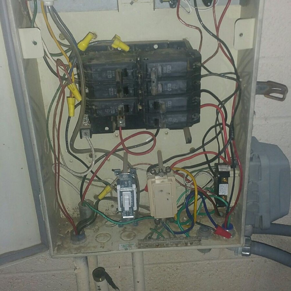 The Pool Shack - The condition of how the pool wiring and panel was left after payment and Robert refused for completion - Pool & Hot Tub Service Near Me The Pool Shack - The condition of how the pool wiring and panel was left after payment and Robert refused for completion - Pool & Hot Tub Service Near Me