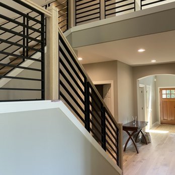 The Masters Touch Custom Woodworking - Modern design stair remodel - Decks & Railing Near Me