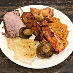 Joy Wok Super Buffet - A Variety of Proteins and Other Items from the Buffet and Carvery