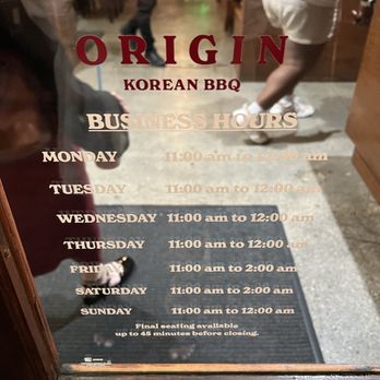 Origin Korean BBQ - Hours as of August - Korean Near Me - Los Angeles, California Origin Korean BBQ - Hours as of August - Korean Near Me - Los Angeles, California