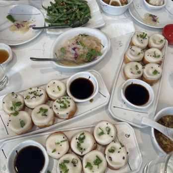 Dumpling Story - pan fried pork bao hot and sour soup dry cooked green beans cold jellyfish salad (so refreshing!) - Asian Fusion Near Me - San Francisco, California