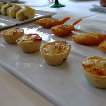 Villa Christina - hors d'oeuvre: quiche and coconut shrimp - Italian Near Me - Atlanta, Georgia Villa Christina - hors d'oeuvre: quiche and coconut shrimp - Italian Near Me - Atlanta, Georgia
