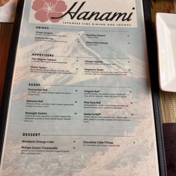 Hanami Sushi Cocktails - Menu - Sushi Bars Near Me - Sarasota, Florida