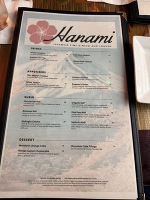 Menu photo 6 Hanami Sushi Cocktails Sarasota, FL