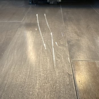 Astera - Damaged floor due to repair person moving fridge without proper equipment. - Appliances & Repair Near Me - Buffalo Grove, Illinois