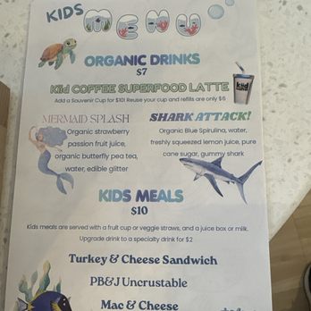 Beach House Coffee - Kids lunch menu - not just for the kiddos ;) - Bakeries Near Me - Tampa, Florida