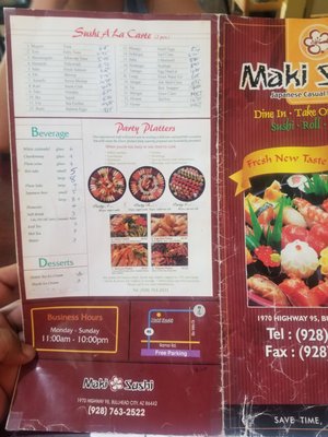 Menu photo 4 Maki Sushi Bullhead City, AZ Menu photo 4 Maki Sushi Bullhead City, AZ