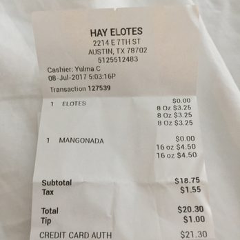 Hay Elotes - Great prices, Elotes not good, Mangonadas ok. - Desserts Near Me - Austin, Texas