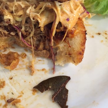 Eat Chow - BBQ Pulled Pork with a big leaf in it. If it was an herb, it should've been chopped/ground finer. Or take it out. - Breakfast & Brunch Near Me - Costa Mesa, California Eat Chow - BBQ Pulled Pork with a big leaf in it. If it was an herb, it should've been chopped/ground finer. Or take it out. - Breakfast & Brunch Near Me - Costa Mesa, California