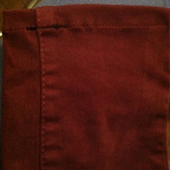 Mrs Ma's Alterations - 10 pairs of pants hemmed, 1 came back with a bit of stitching in a different color! Perhaps they ran out of thread? - Sewing & Alterations Near Me - San Francisco, California Mrs Ma's Alterations - 10 pairs of pants hemmed, 1 came back with a bit of stitching in a different color! Perhaps they ran out of thread? - Sewing & Alterations Near Me - San Francisco, California