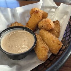 The Rail Yard Bar and Grill - Smoked Gouda Mac and cheese bites