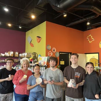 The Mud Mill - Us and our finished, ready to be backed projects! - Paint-Your-Own Pottery Near Me - Lodi, California