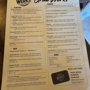 The Werks - Food menu - Beer Bar Near Me - Wheat Ridge, Colorado