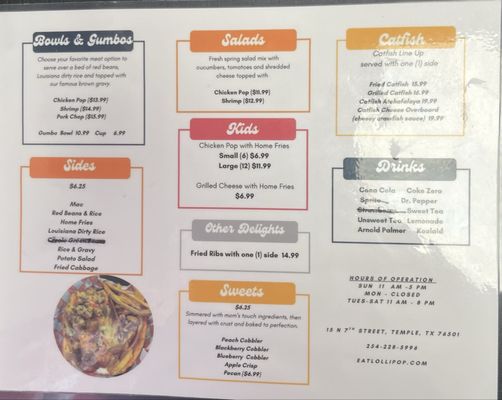 Menu photo 4 Lollipops Chicken, Burger, and Boys Temple, TX Menu photo 4 Lollipops Chicken, Burger, and Boys Temple, TX
