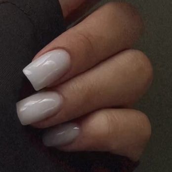 Sunday Nails Lounge - Milk white powder acrylic short nails - Nail Salons Near Me - San Diego, California Sunday Nails Lounge - Milk white powder acrylic short nails - Nail Salons Near Me - San Diego, California