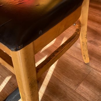 Soy GRILL TERIYAKI - a wooden chair with black leather seat - Japanese Near Me - Portland, Oregon Soy GRILL TERIYAKI - a wooden chair with black leather seat - Japanese Near Me - Portland, Oregon