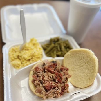 Mot's Barbeque - Regular sandwich plate with two sides! - Barbeque Near Me - Augusta, Georgia