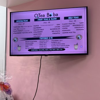 QTea Boba - Menu - Bubble Tea Near Me - SACRAMENTO, California