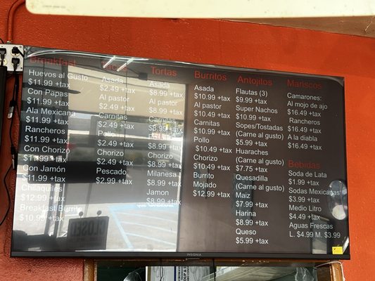 Menu photo 1 El Michoacano Santa Ana, CA