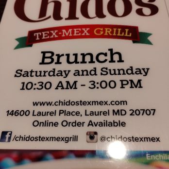 Chido's Tex-Mex Grill - Menu. - Tex-Mex Near Me - Laurel, Maryland