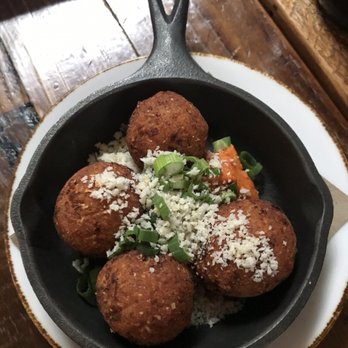 Caboose Tavern - Crab hush puppies, tomato butter - New American Near Me - Vienna, Virginia