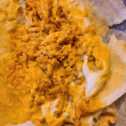 This is their idea of a beef burrito as part of a combo pack. The taco included was the same way...no meat. Always have problems