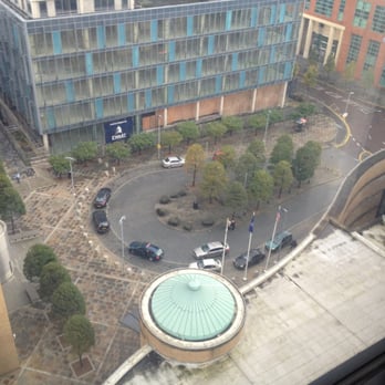 Hilton Belfast - Entrance drop-off area. View from 5th floor hall window near lifts - Hotels Near Me - Belfast, BFS Hilton Belfast - Entrance drop-off area. View from 5th floor hall window near lifts - Hotels Near Me - Belfast, BFS