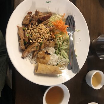 Pho Tasty - a plate of food on a table - Vietnamese Near Me - Edmonton, Alberta