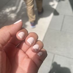 Lumpy polish job.