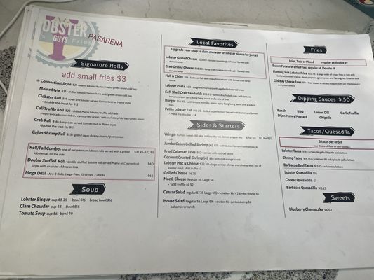 Menu photo 8 Lobster-Guys Pasadena, CA